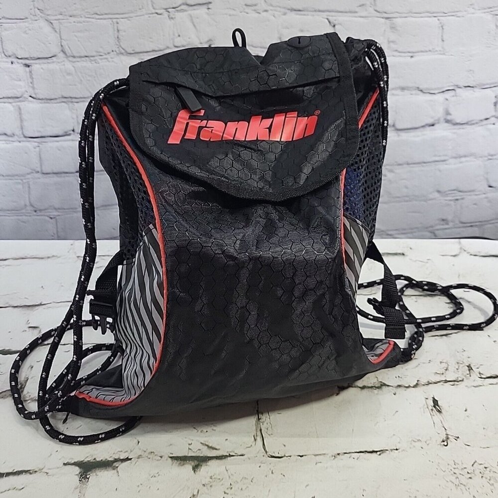 Franklin‎ Deluxe Sport Sack String Backpack Black Red